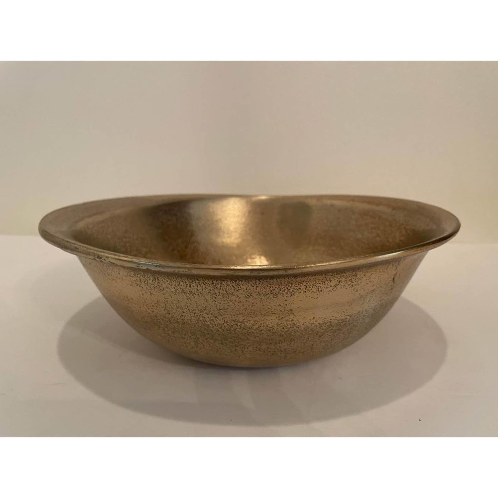Cravings By Chrissy Teigen Rough Aluminum Bowl in Champagne Gold